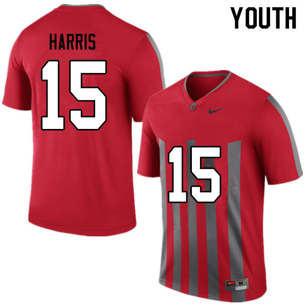 Youth #15 Jaylen Harris Ohio State Buckeyes College Football Jerseys Sale-Throwback